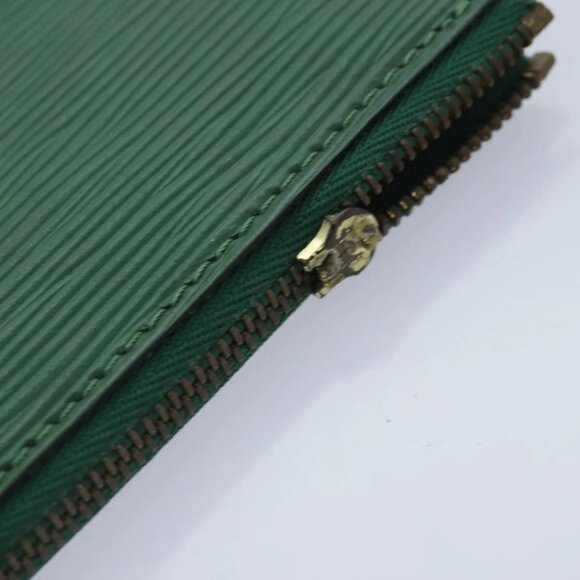 LOUIS VUITTON Epi Pochette Accessoires Pouch Green M52984 LV Auth 65519 - Picture 8 of 13